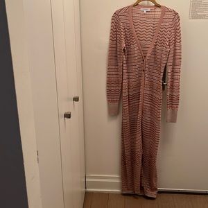 Intermix sweater duster size small 5 buttons down front